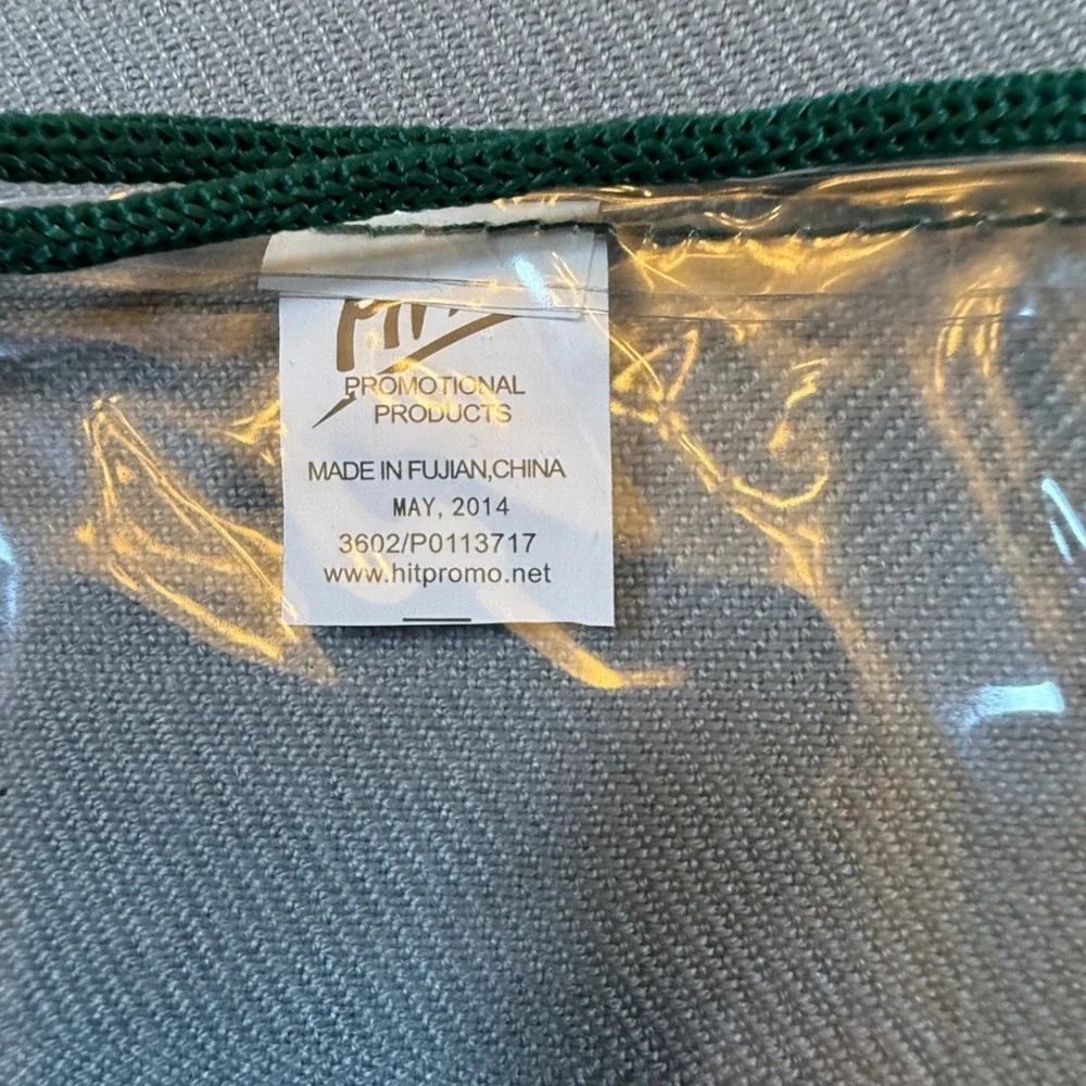 Disney Magic Kingdom Cast Member Clear Drawstring Backpack Green Bag 2014 2249